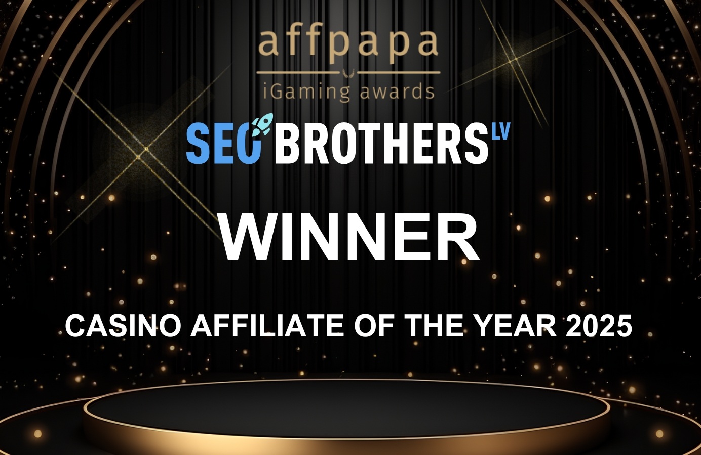 SEOBROTHERS crowned Casino Affiliate of the Year at the 2025 AffPapa iGaming Awards