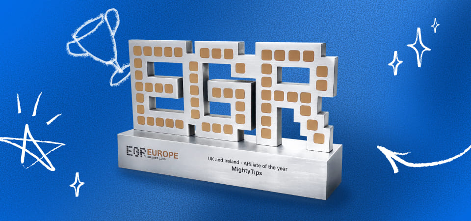MightyTips wins the EGR Affiliate of the Year in the UK and Ireland award